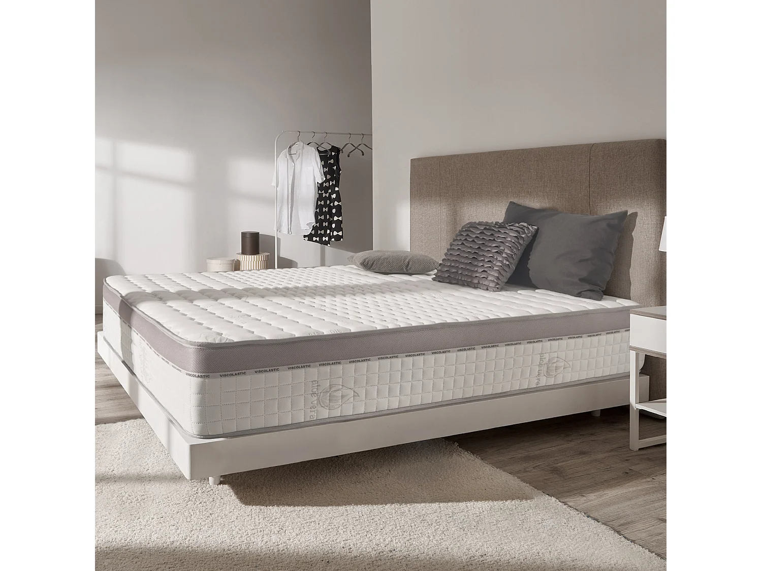 Naturalex - Extra-visco à ressorts ensachés 160x200 cm - Épais 30 cm - Visco Thermorégulateur - Tissu Premium - Confort - Haute Qualité - Respirabilité optimale