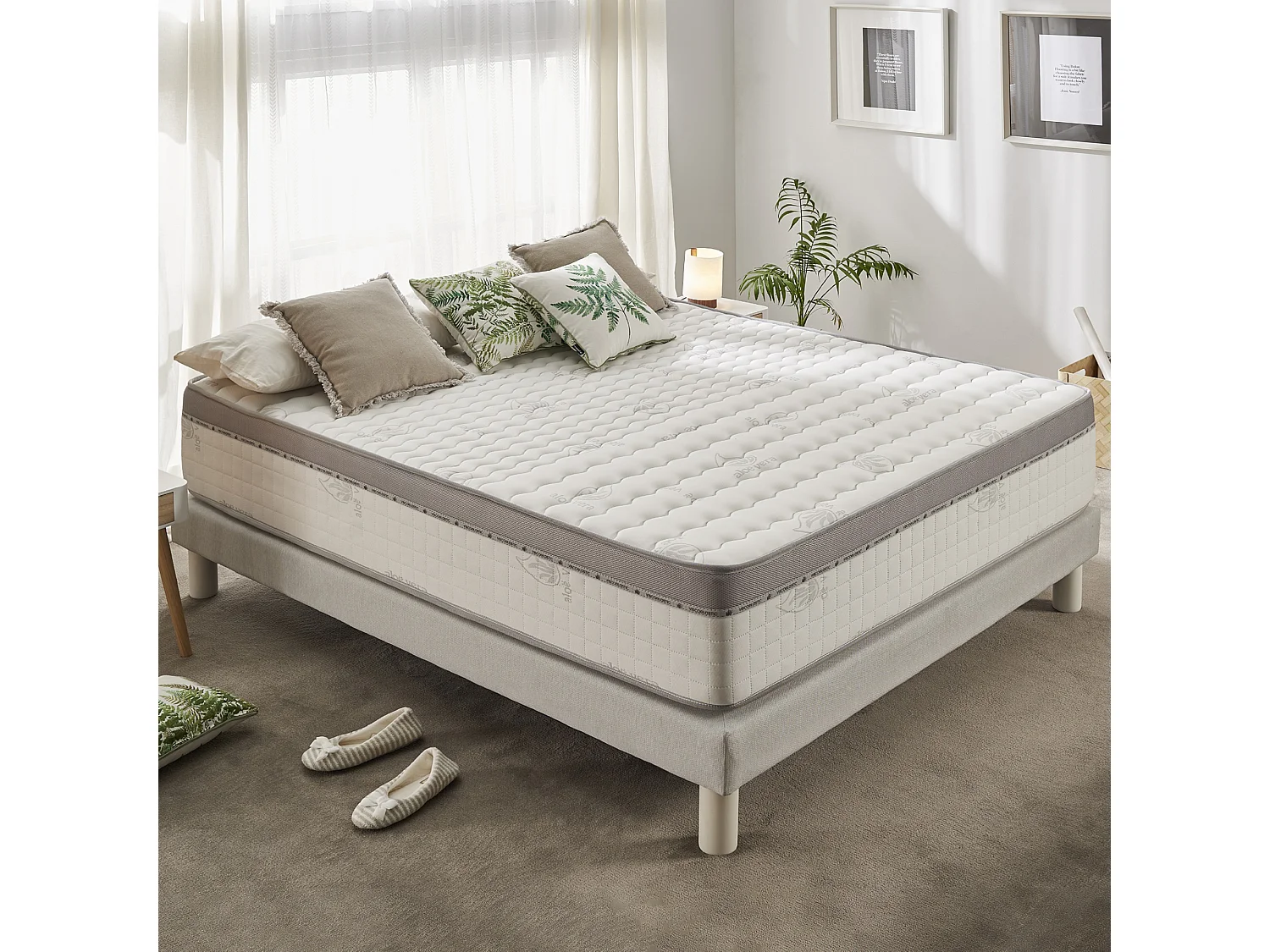 Naturalex - Extra-visco à ressorts ensachés 160x200 cm - Épais 30 cm - Visco Thermorégulateur - Tissu Premium - Confort - Haute Qualité - Respirabilité optimale