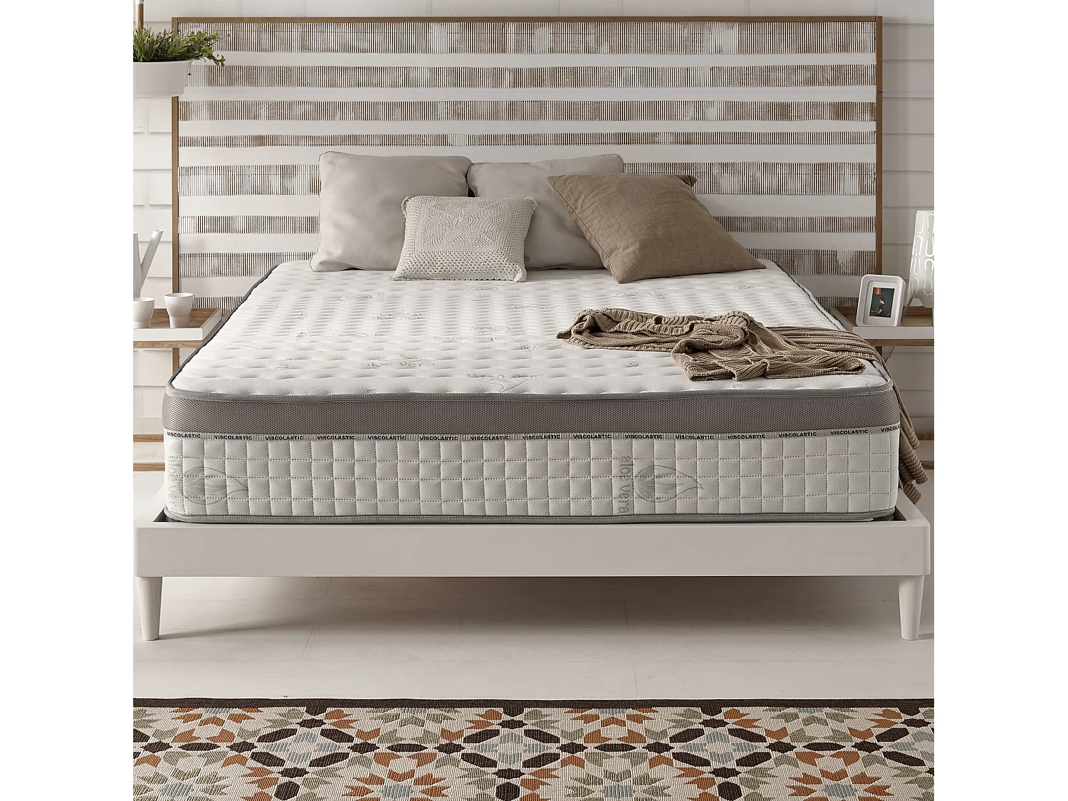Naturalex - Extra-visco à ressorts ensachés 160x200 cm - Épais 30 cm - Visco Thermorégulateur - Tissu Premium - Confort - Haute Qualité - Respirabilité optimale