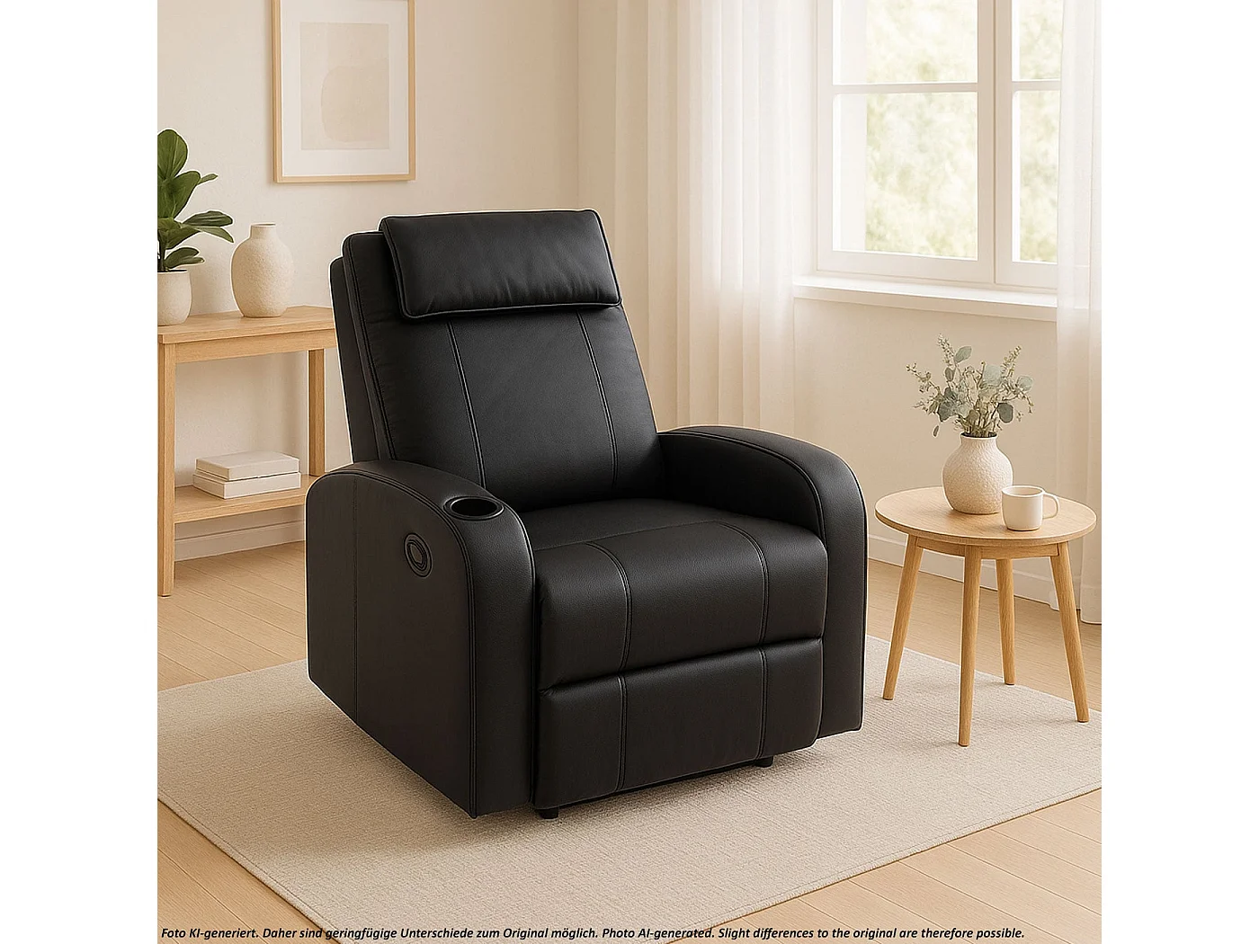 Relaxfauteuil Brussel,  zwart