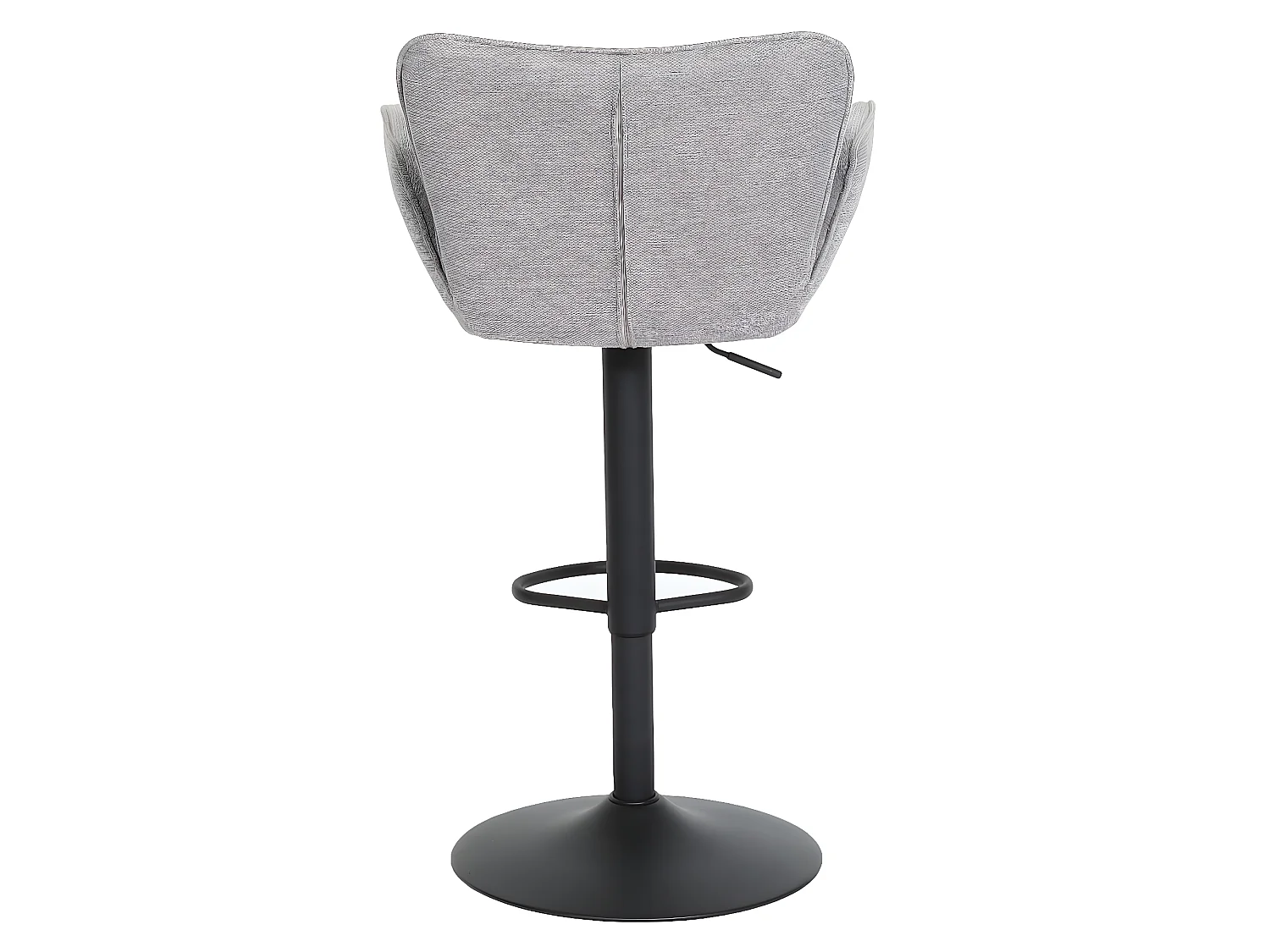 Tabouret de bar MCW-M67,  gris clair pied noir