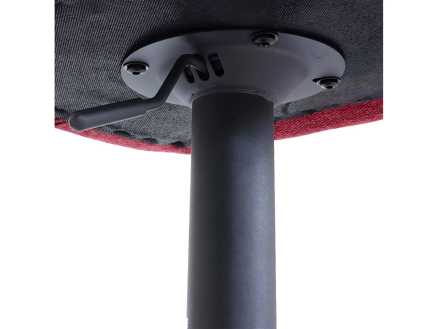 Tabouret de bar MCW-M67,  bordeaux pied noir