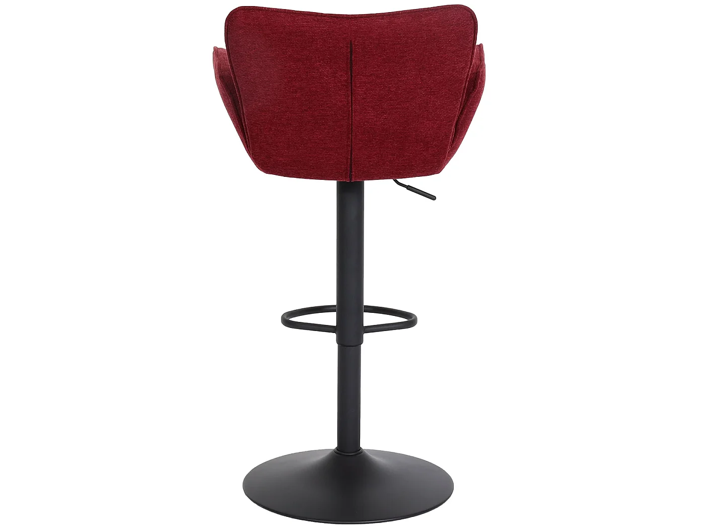 Tabouret de bar MCW-M67,  bordeaux pied noir