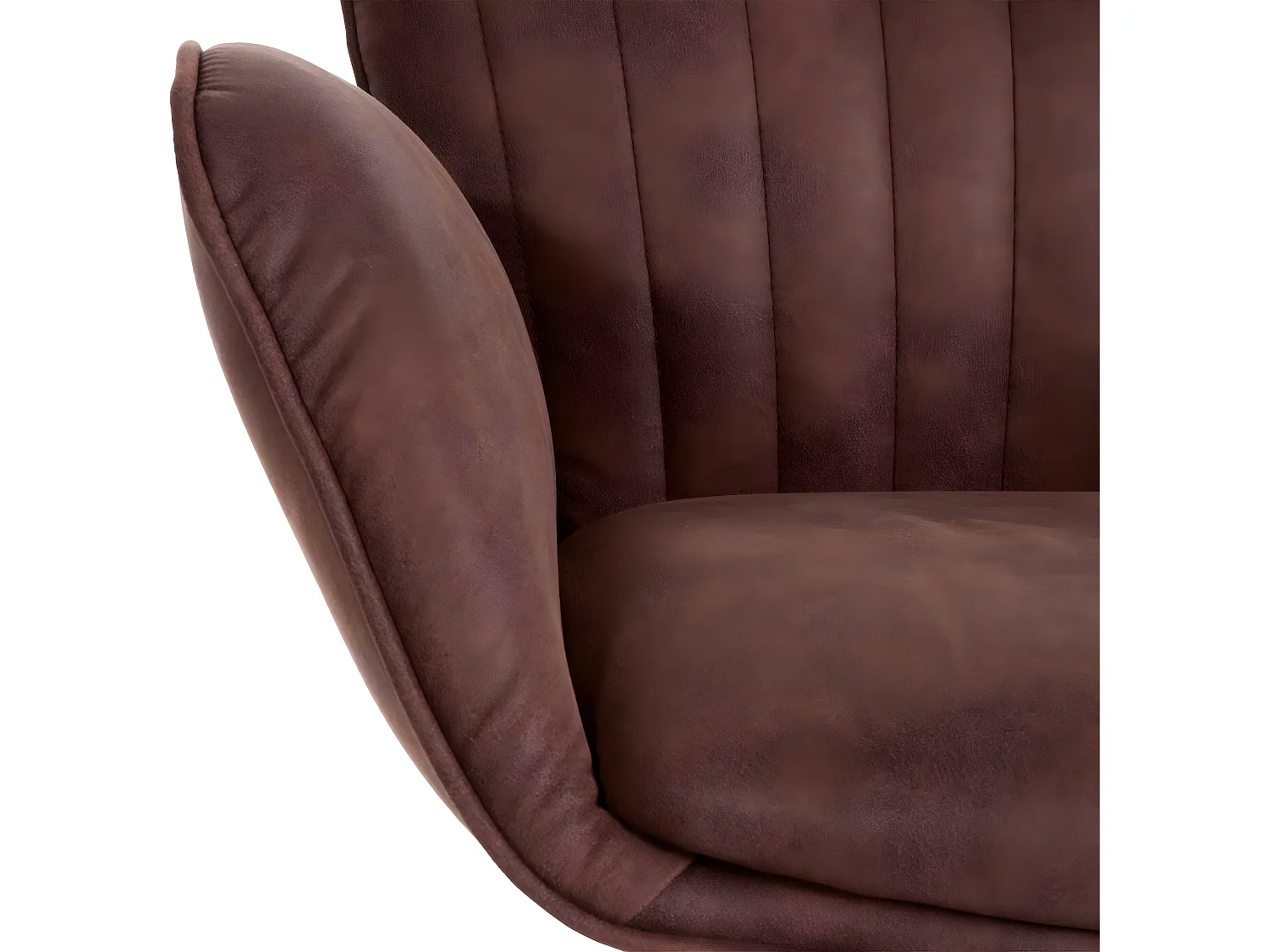 Tabouret de bar MCW-M67,  brun foncé pied noir