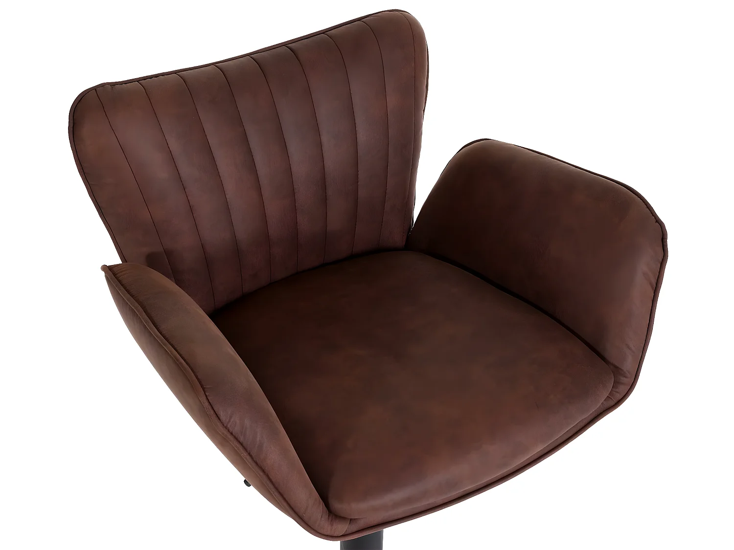 Tabouret de bar MCW-M67,  brun foncé pied noir