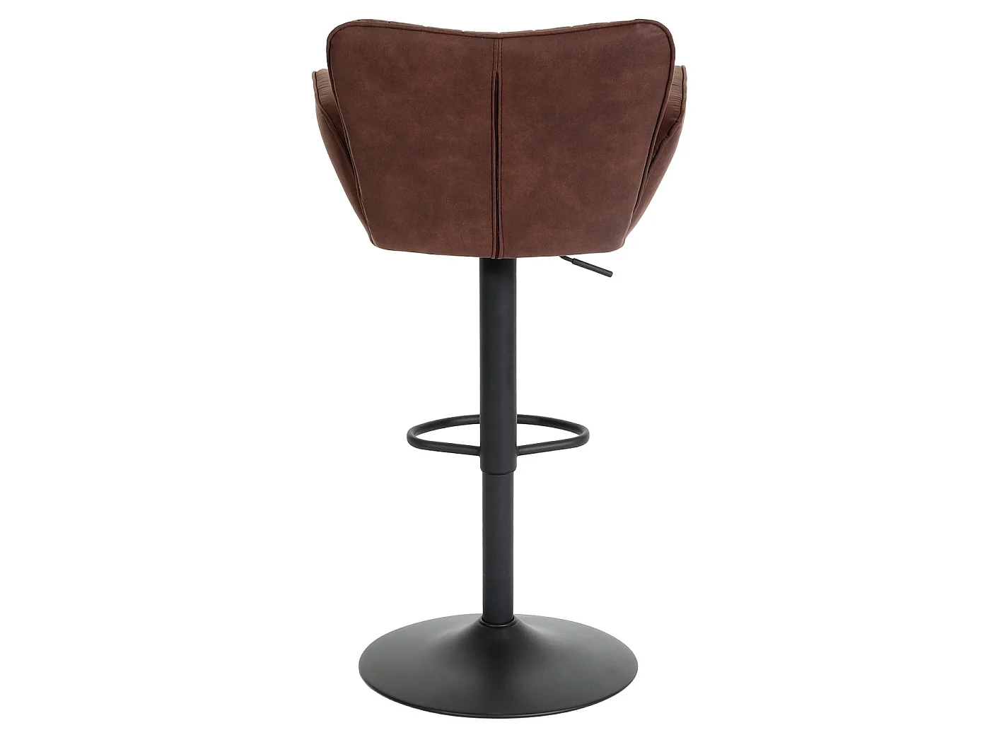 Tabouret de bar MCW-M67,  brun foncé pied noir