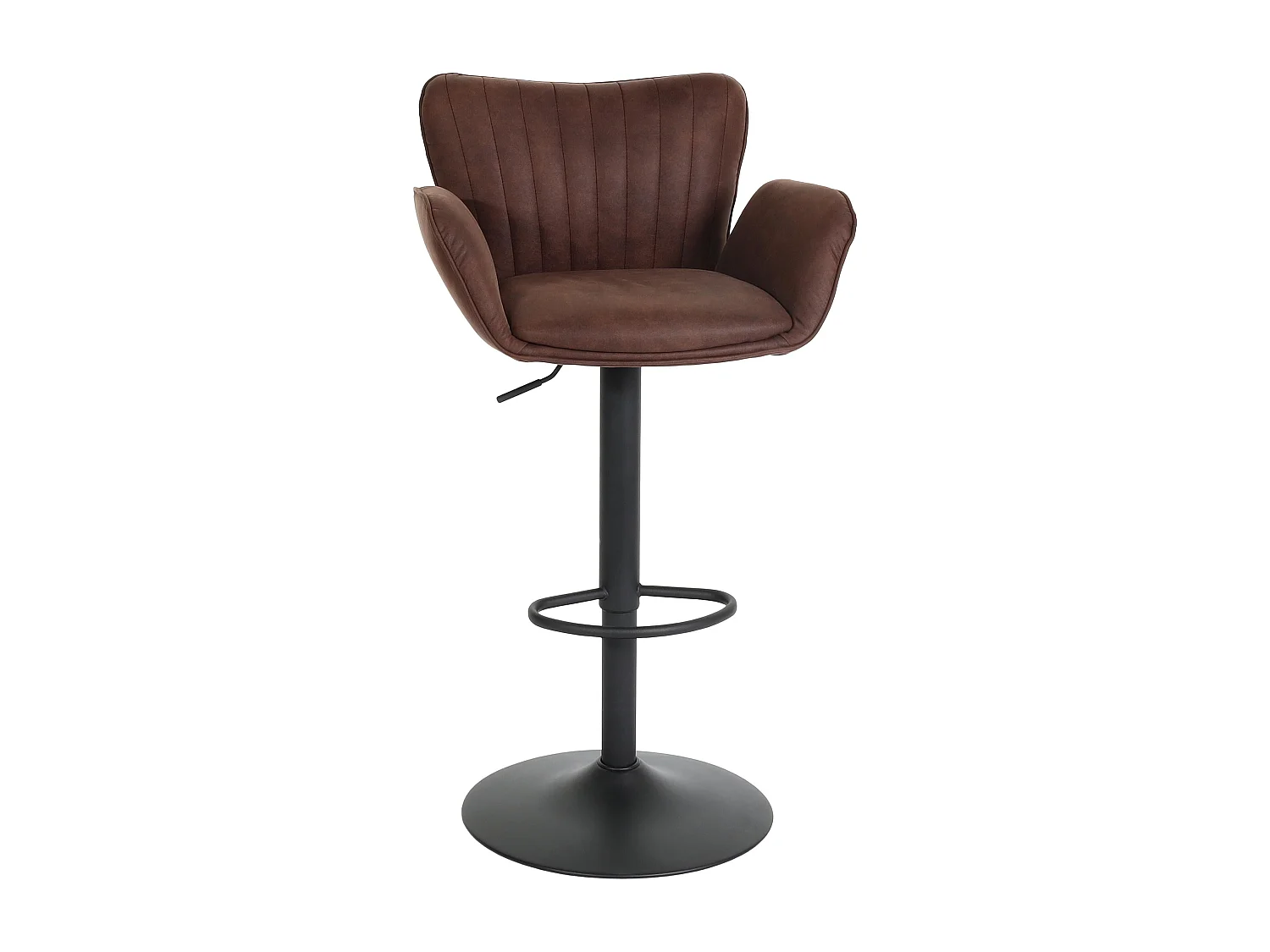Barhocker MCW-M67, Dunkelbraun Fuß schwarz