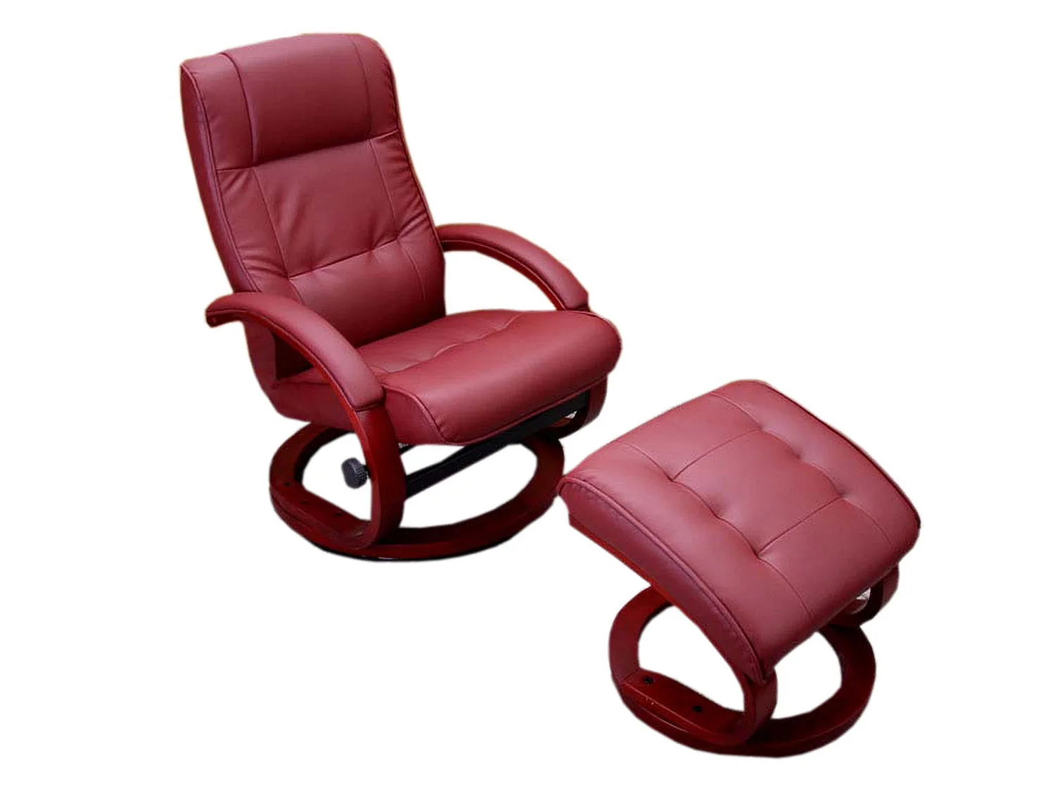 Leżanka Aprilia z taboretem,  bordeaux