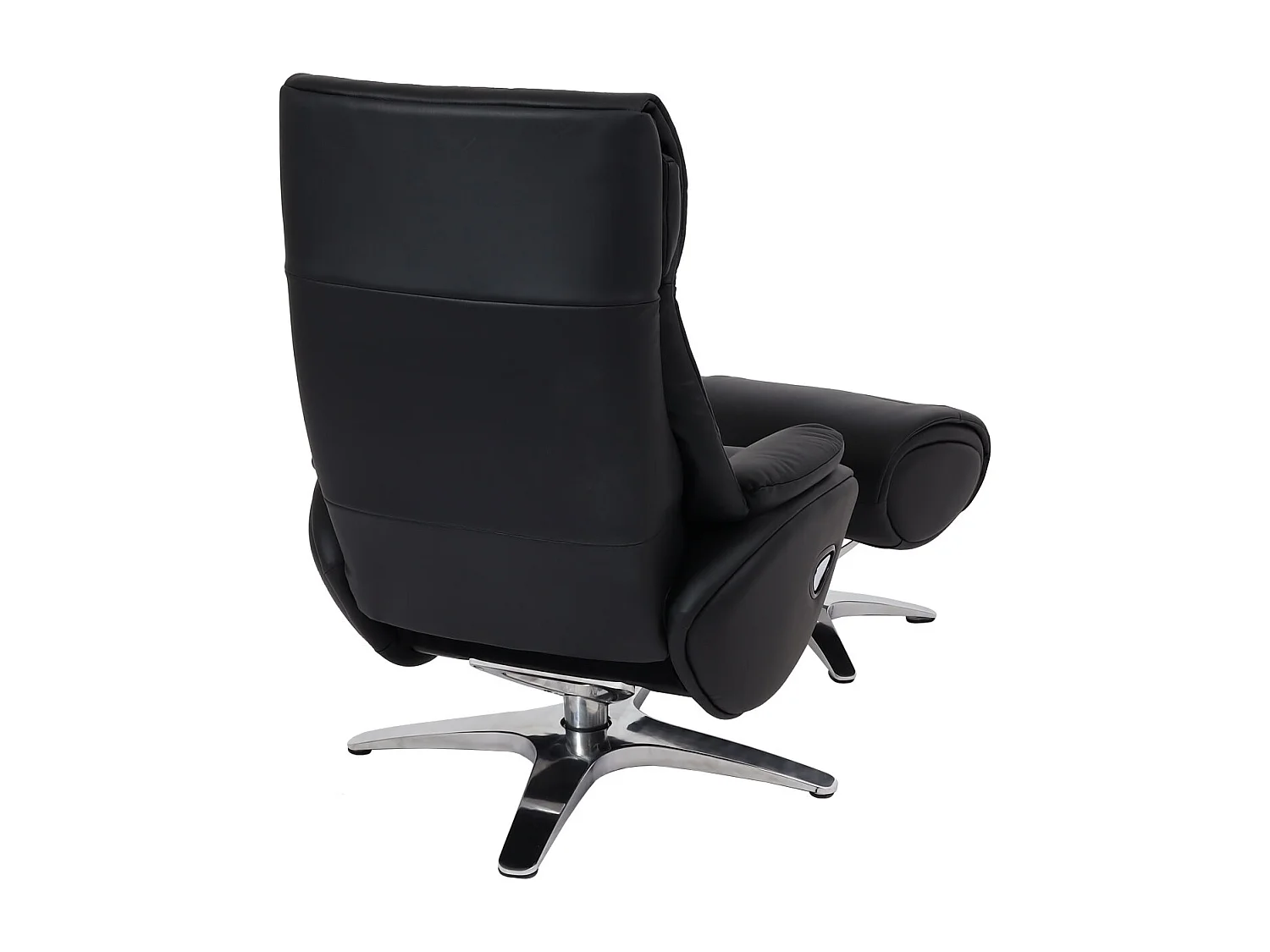 Relaxsessel mit Hocker MCW-K98, Schwarz