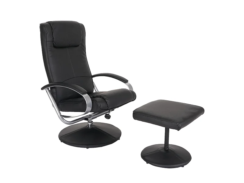 Leżanka Siena z taboretem,  czarny