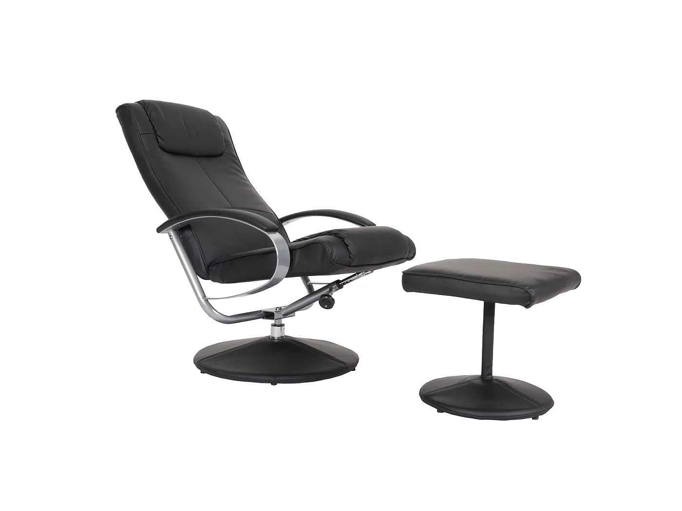 Leżanka Siena z taboretem,  czarny