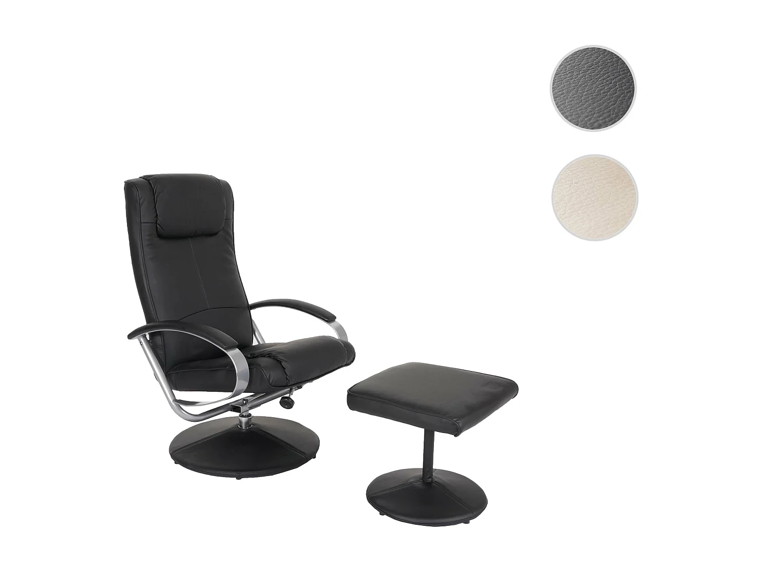 Leżanka Siena z taboretem,  czarny