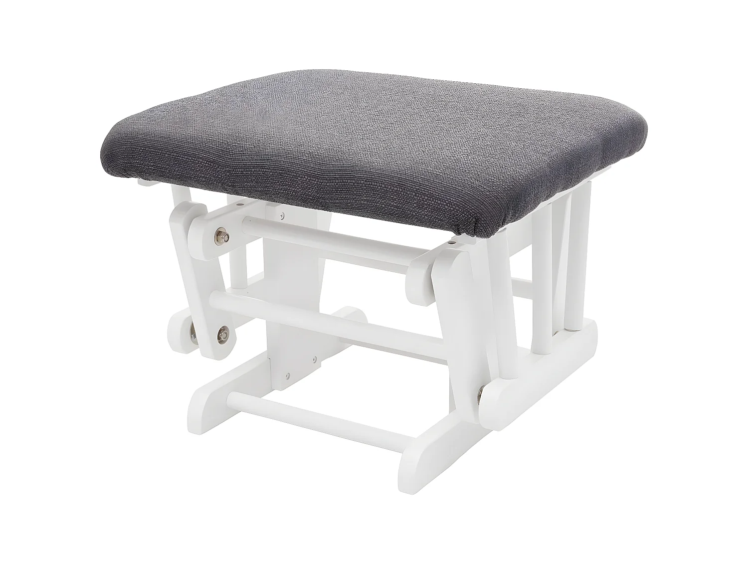 Relaxsessel MCW-C76 Schwingstuhl, Stoff/Textil, dunkelgrau, Gestell weiß