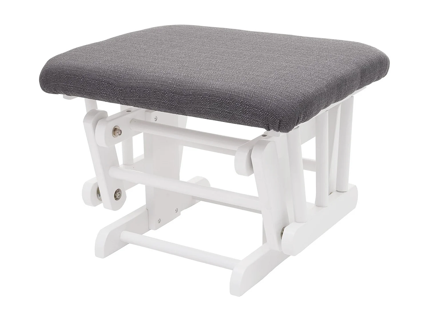 Relaxsessel MCW-C76 Schwingstuhl, Stoff/Textil, dunkelgrau, Gestell weiß