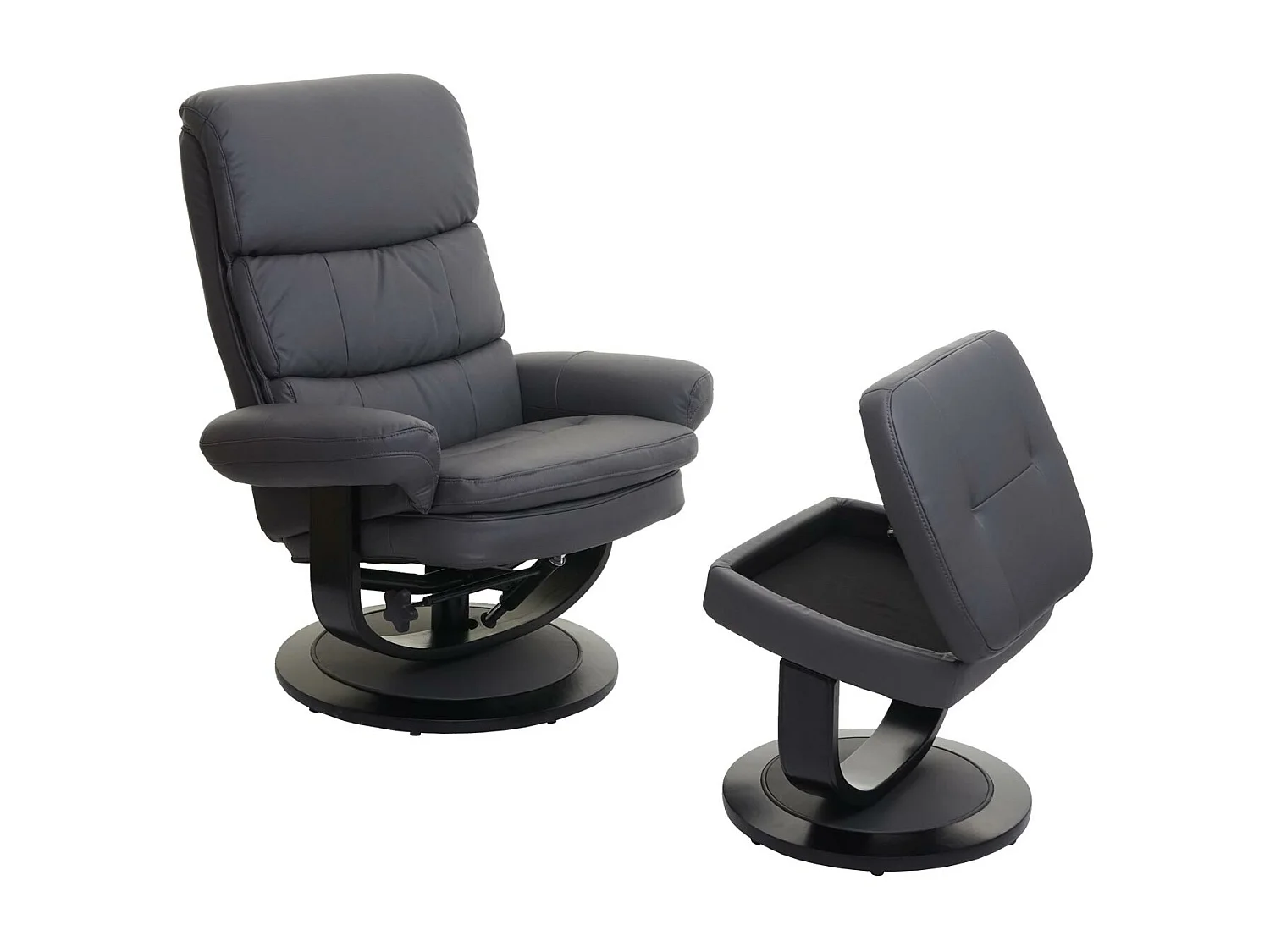 Relaxsessel MCW-C16, Kunstleder mattgrau