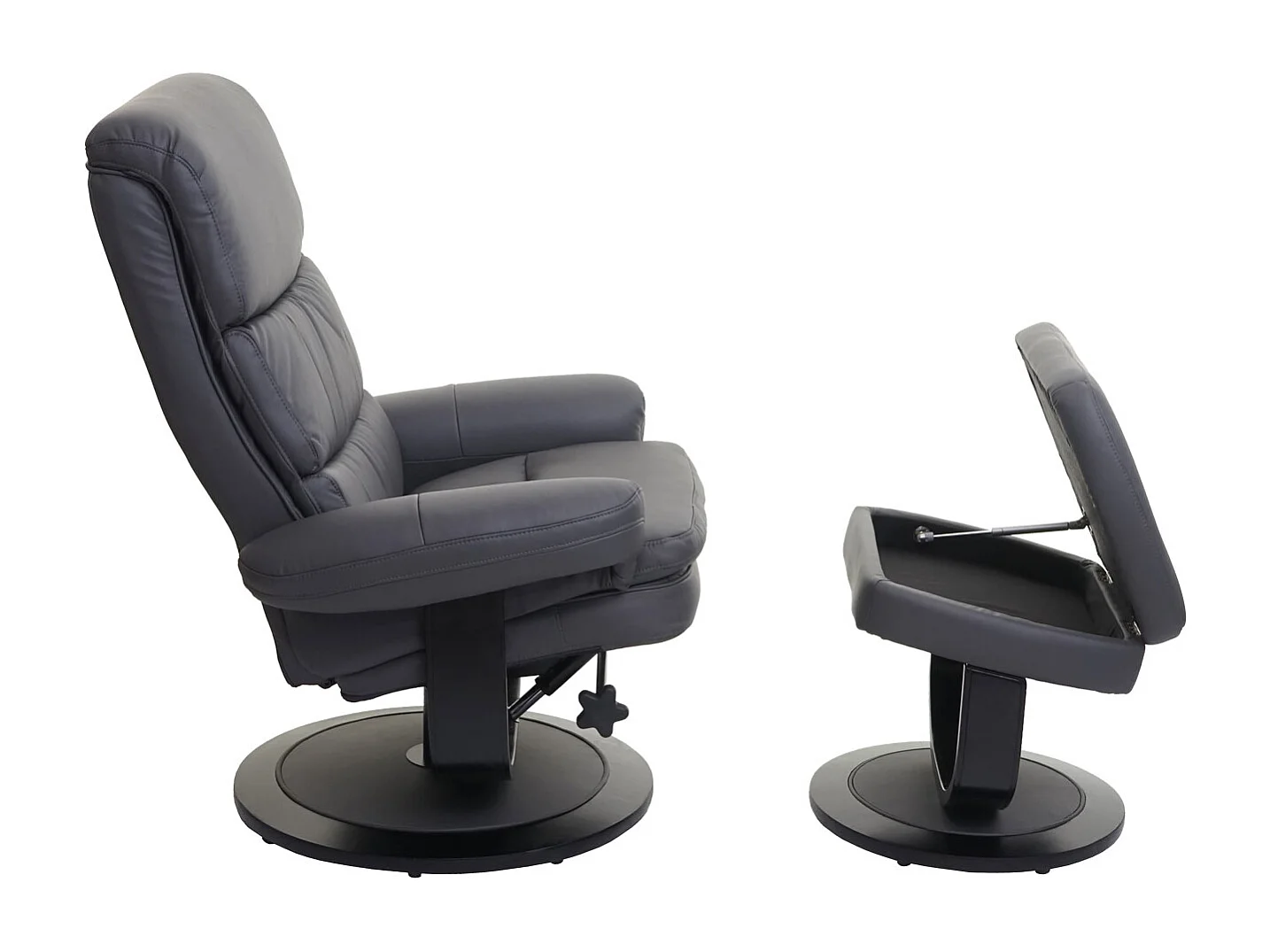 Relaxsessel MCW-C16, Kunstleder mattgrau