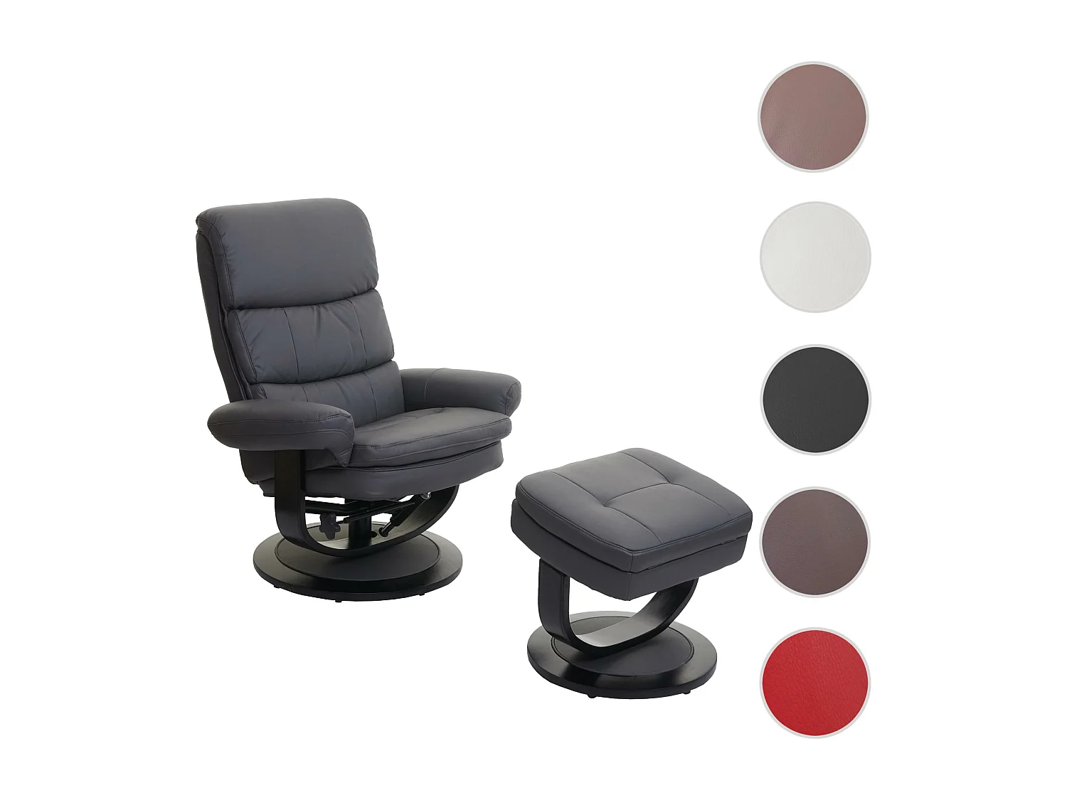 Relaxsessel MCW-C16, Kunstleder mattgrau