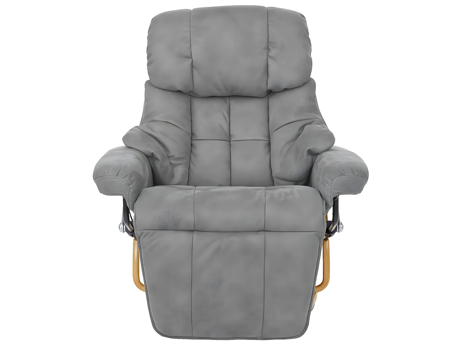 Leżanka Windsor 2,  jasnoszary, naturalny brąz