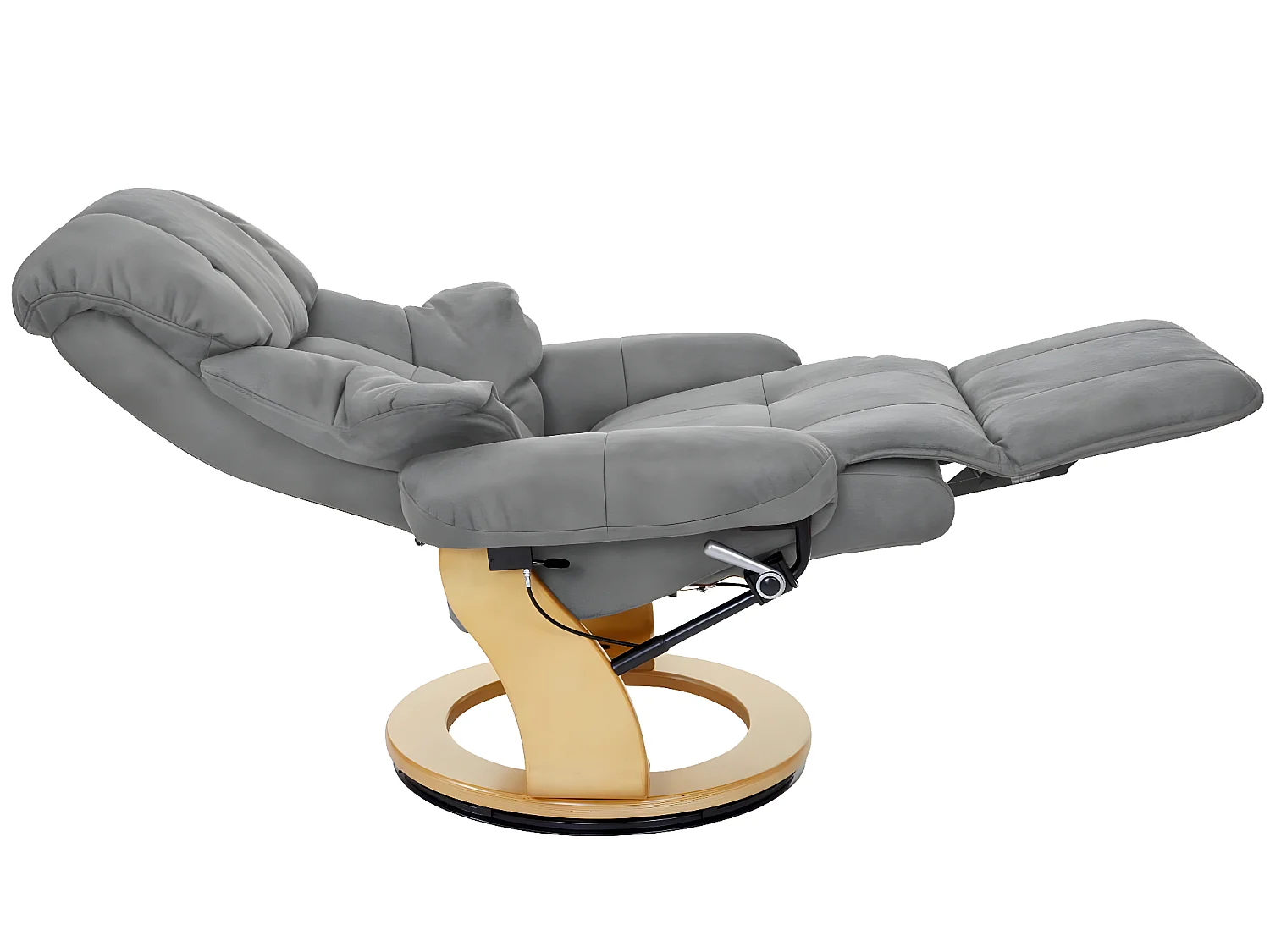 Leżanka Windsor 2,  jasnoszary, naturalny brąz