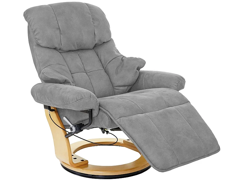 Relaxsessel Windsor 2, Hellgrau, naturbraun