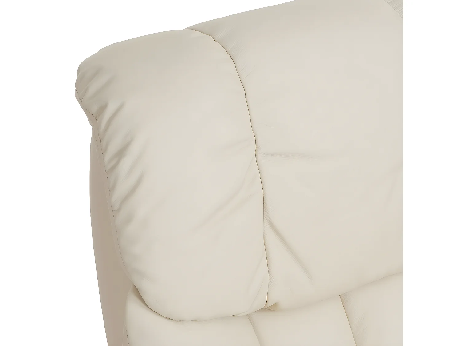 Relaxfauteuil Windsor XXL met voetenbank,  crème, walnoot look