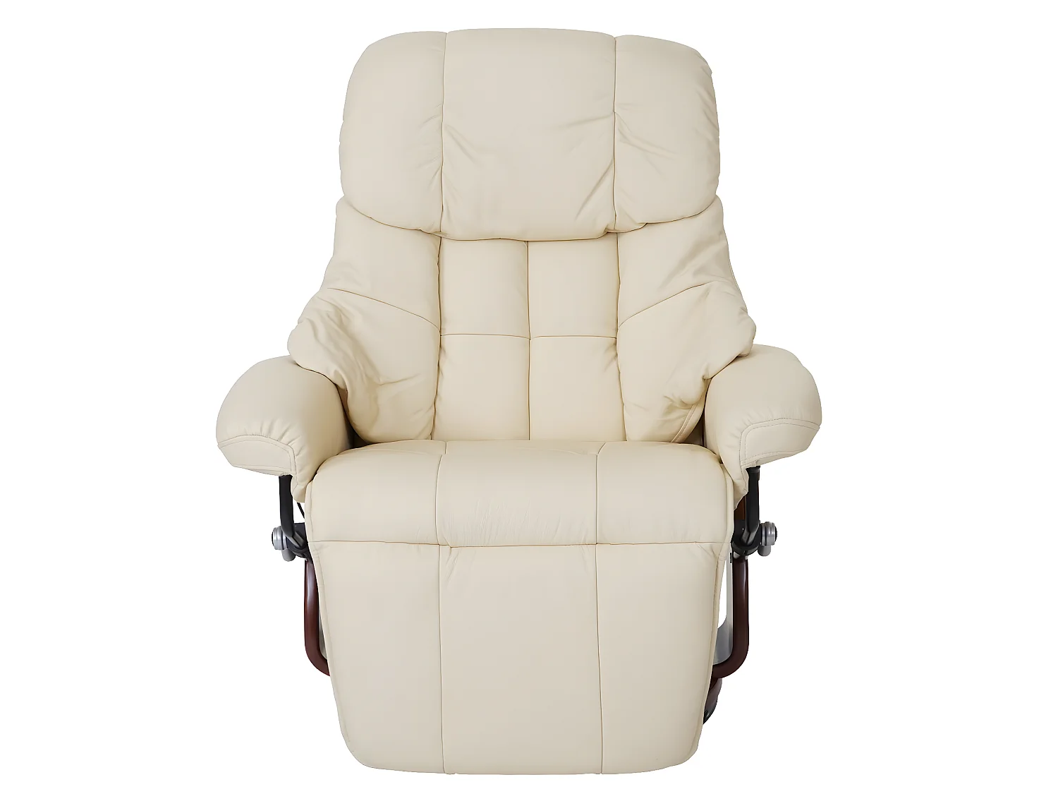Relaxfauteuil Windsor 2,  crème, walnoot look