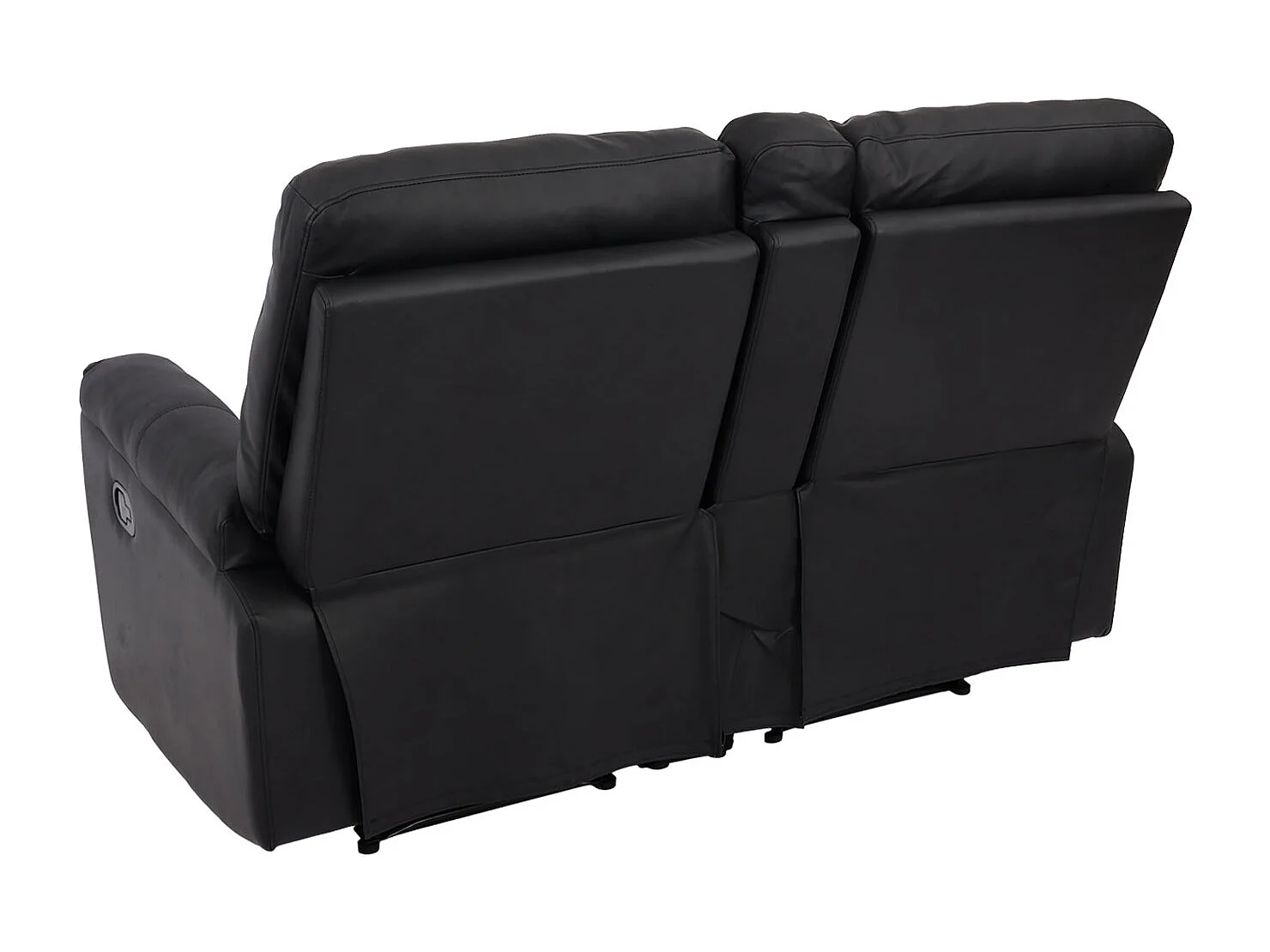 2-osobowy fotel kinowy MCW-K17,  imitacja skóry, czarny