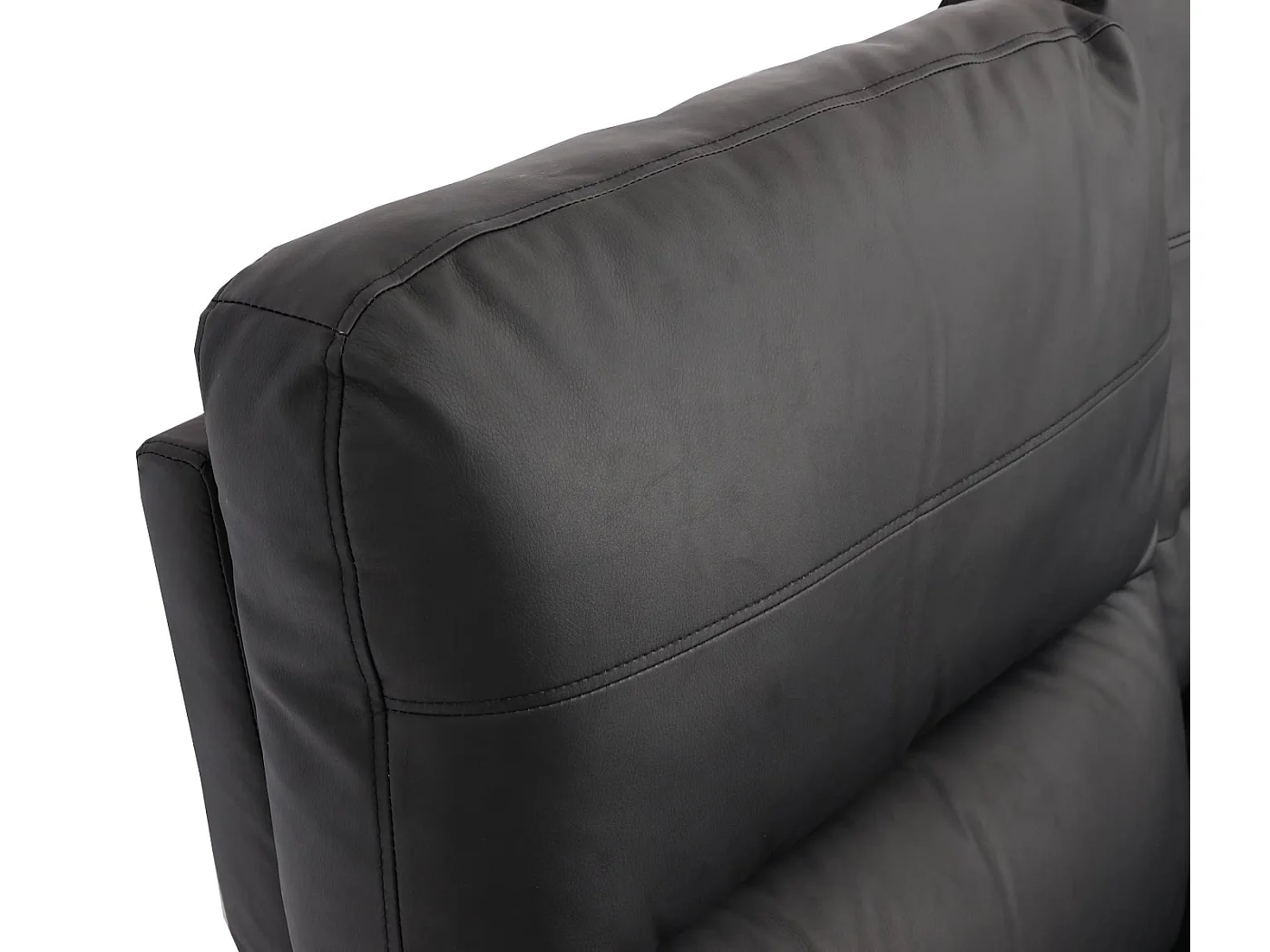 2-osobowy fotel kinowy MCW-K17,  imitacja skóry, czarny