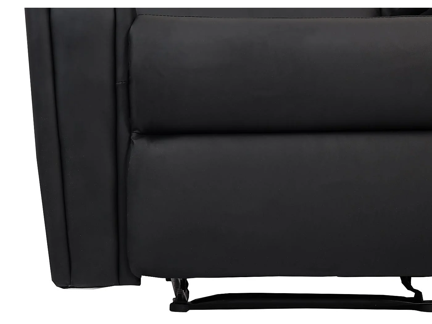 2-osobowy fotel kinowy MCW-K17,  imitacja skóry, czarny