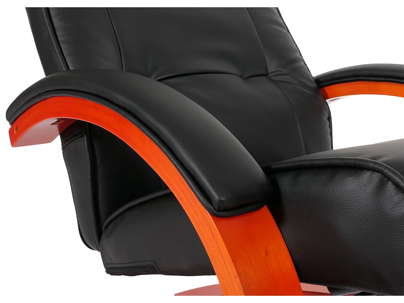 Relaxfauteuil Aprilia met voetenbank,  zwart