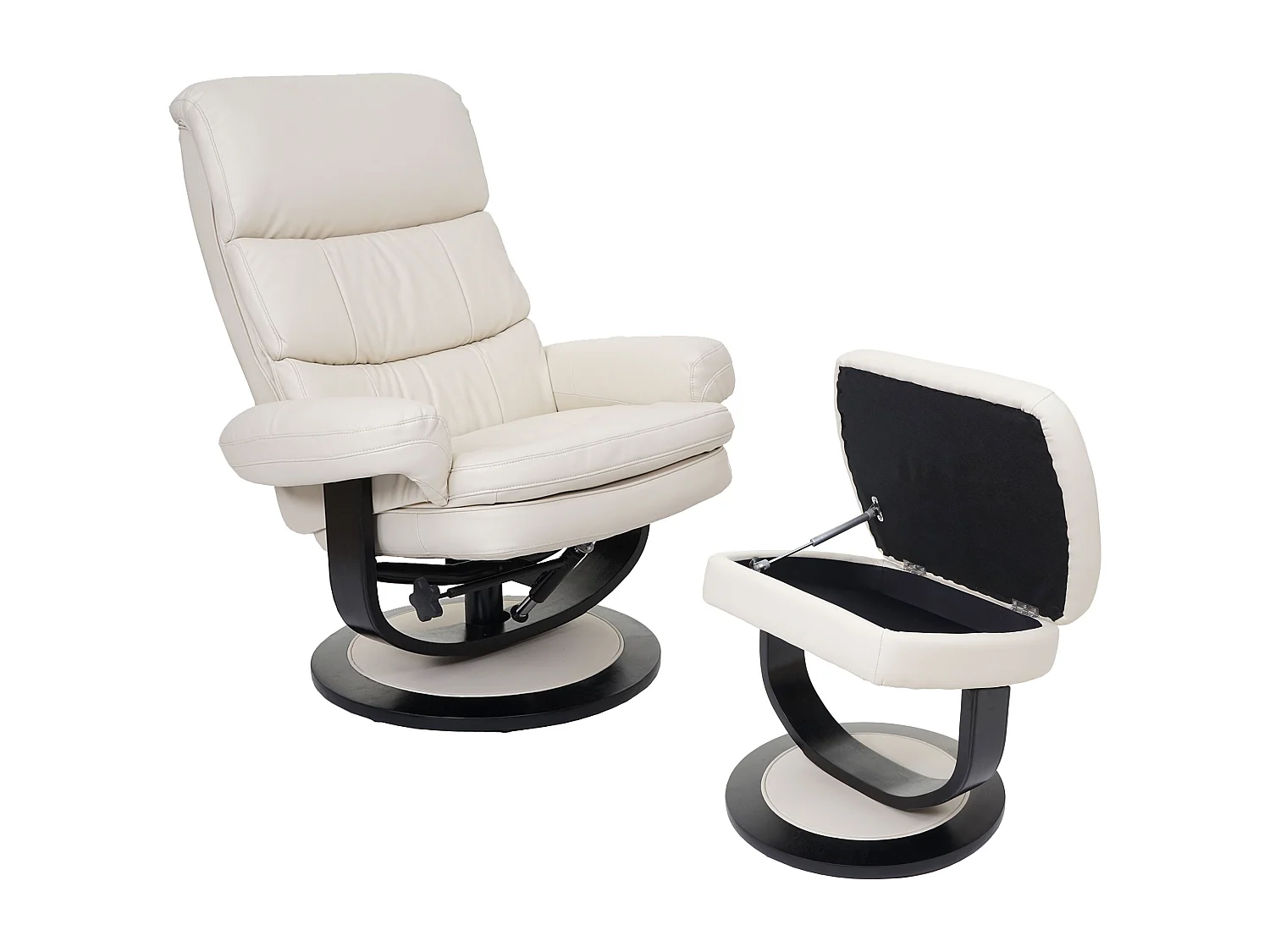 Relaxfauteuil MCW-C16,  kunstleer crème