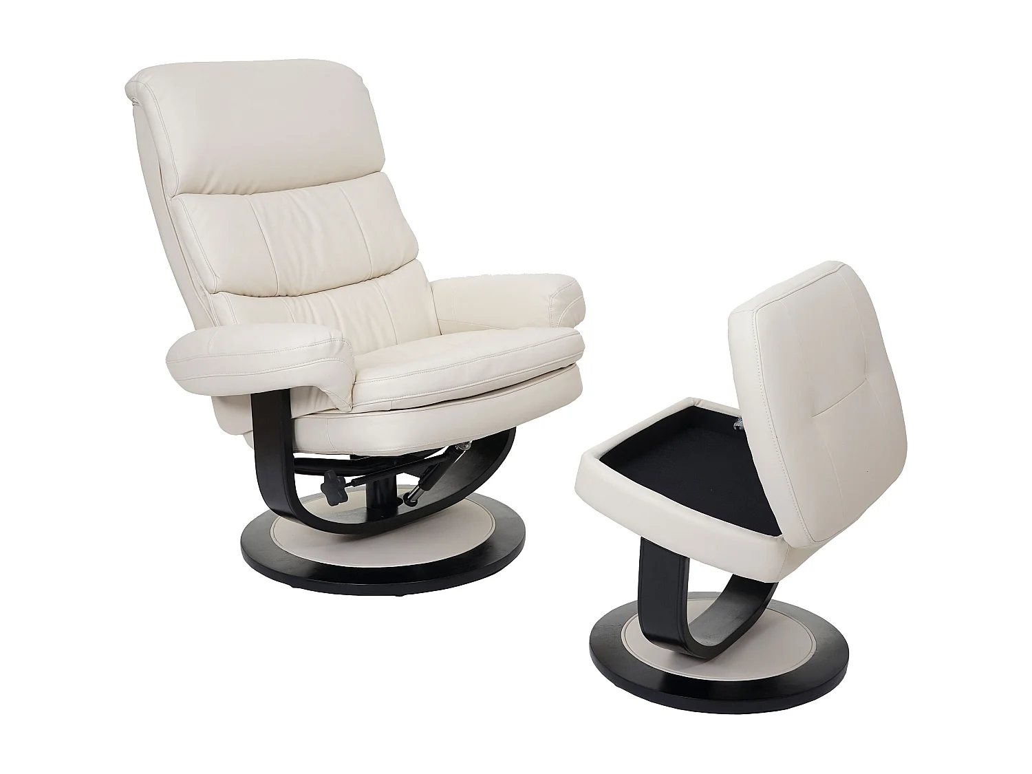 Relaxfauteuil MCW-C16,  kunstleer crème