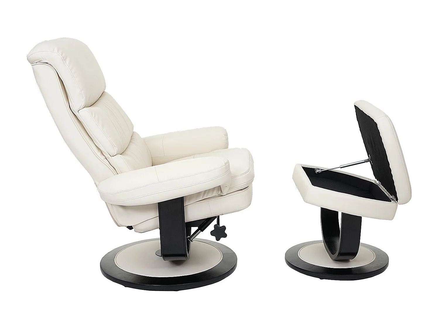 Relaxfauteuil MCW-C16,  kunstleer crème