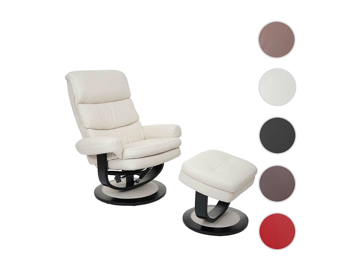 Relaxfauteuil MCW-C16,  kunstleer crème