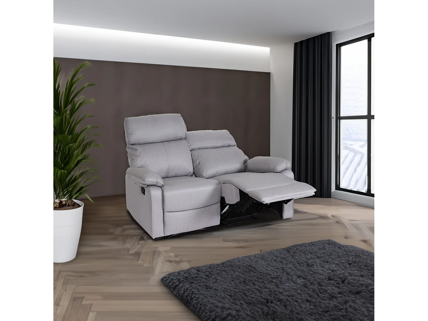 Fauteuil de cinéma 2 places MCW-L93,  gris clair