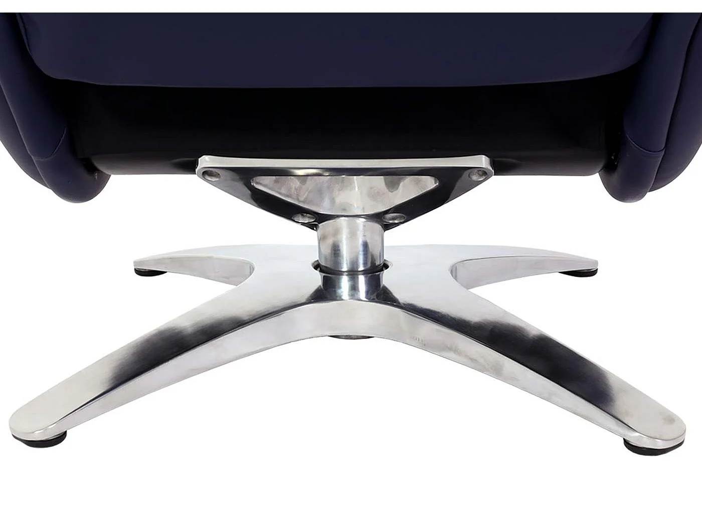 Relaxfauteuil met voetenbank MCW-K98,  blauw