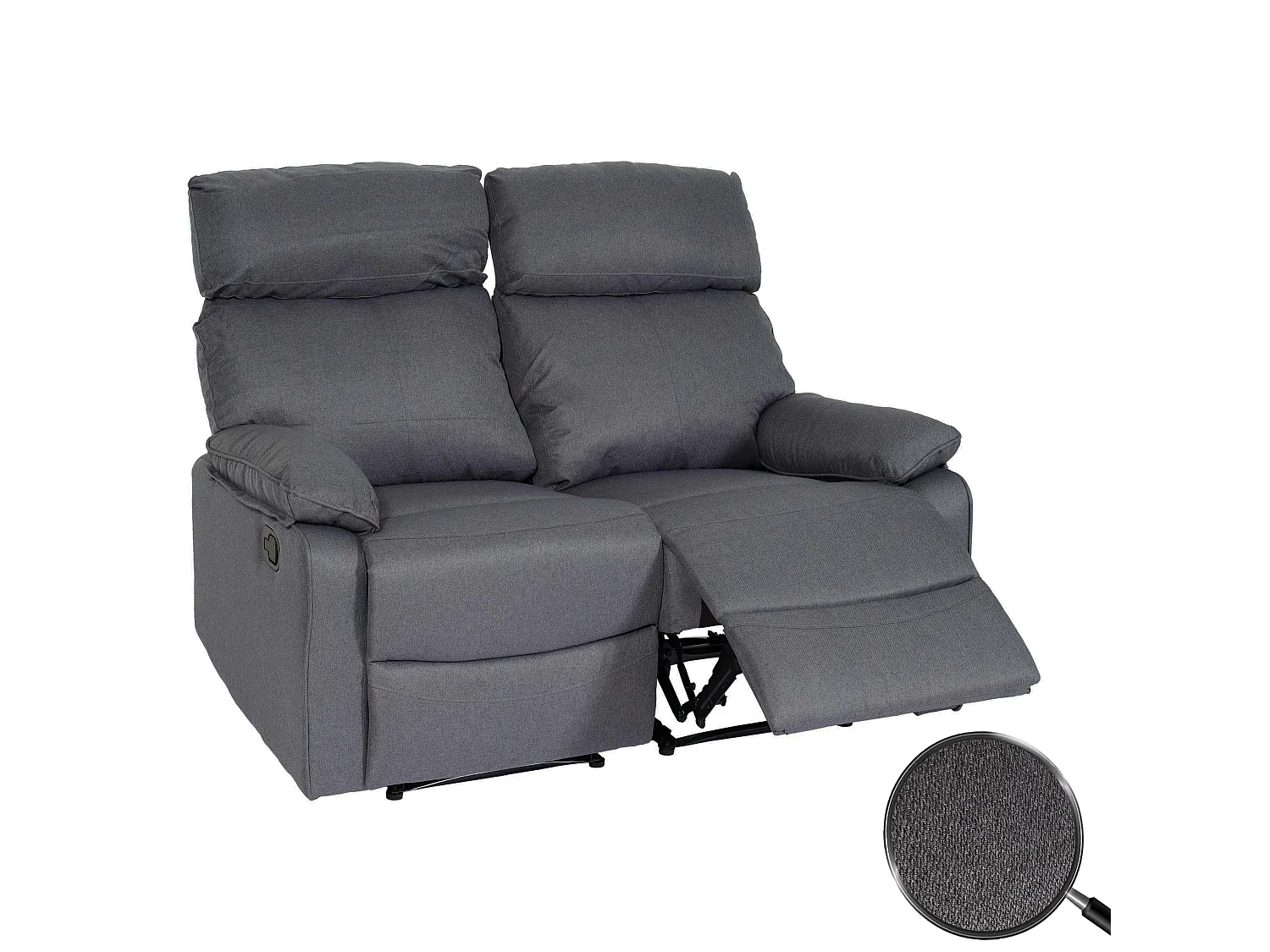 2er Kinosessel MCW-L93, Dunkelgrau