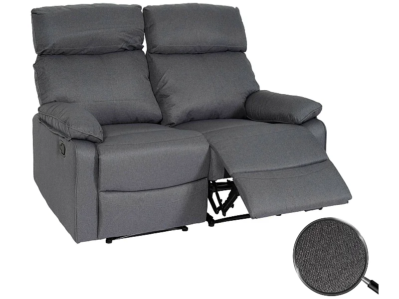 Fauteuil de cinéma 2 places MCW-L93,  gris foncé