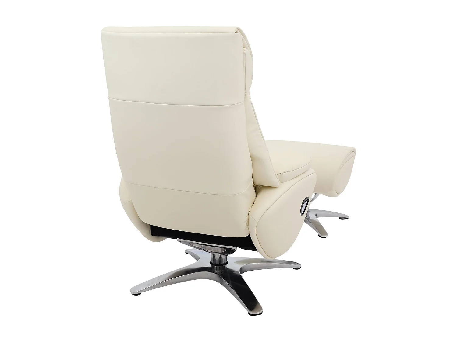 Relaxfauteuil met voetenbank MCW-K98,  crème-wit