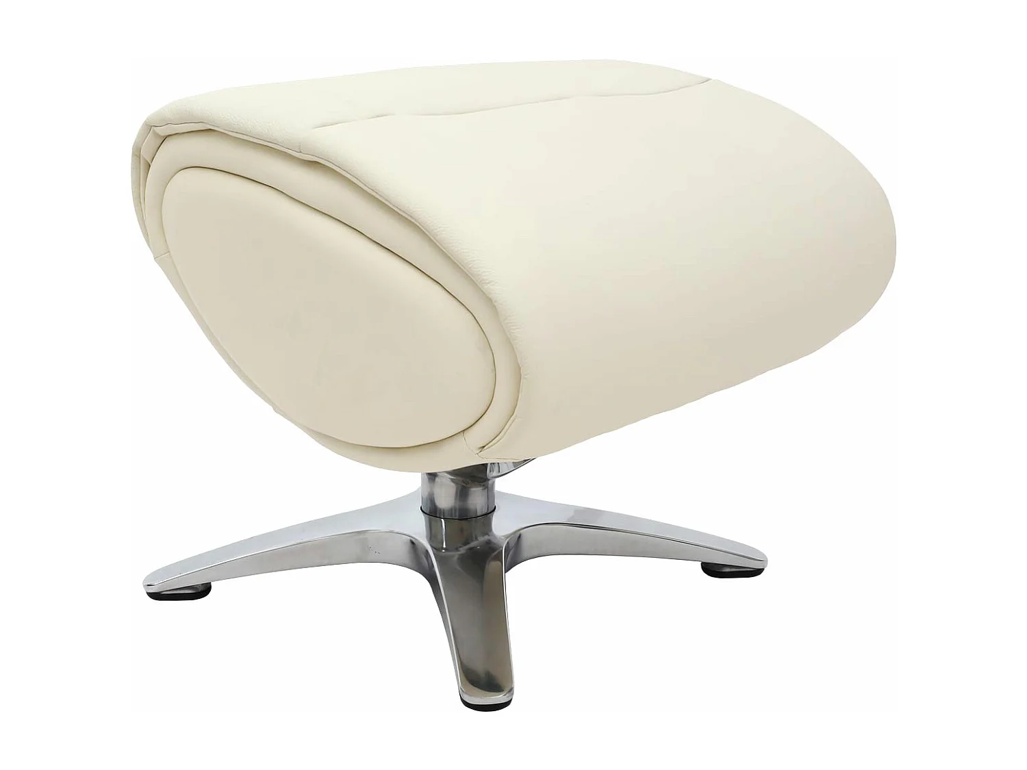 Relaxfauteuil met voetenbank MCW-K98,  crème-wit