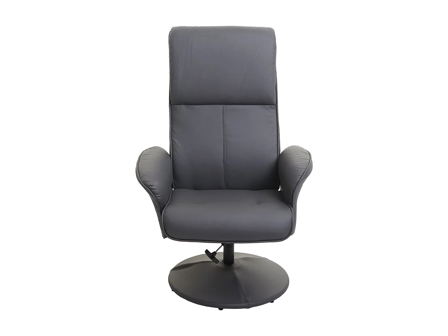 Stockholm recliner,  faux leather, matt grey