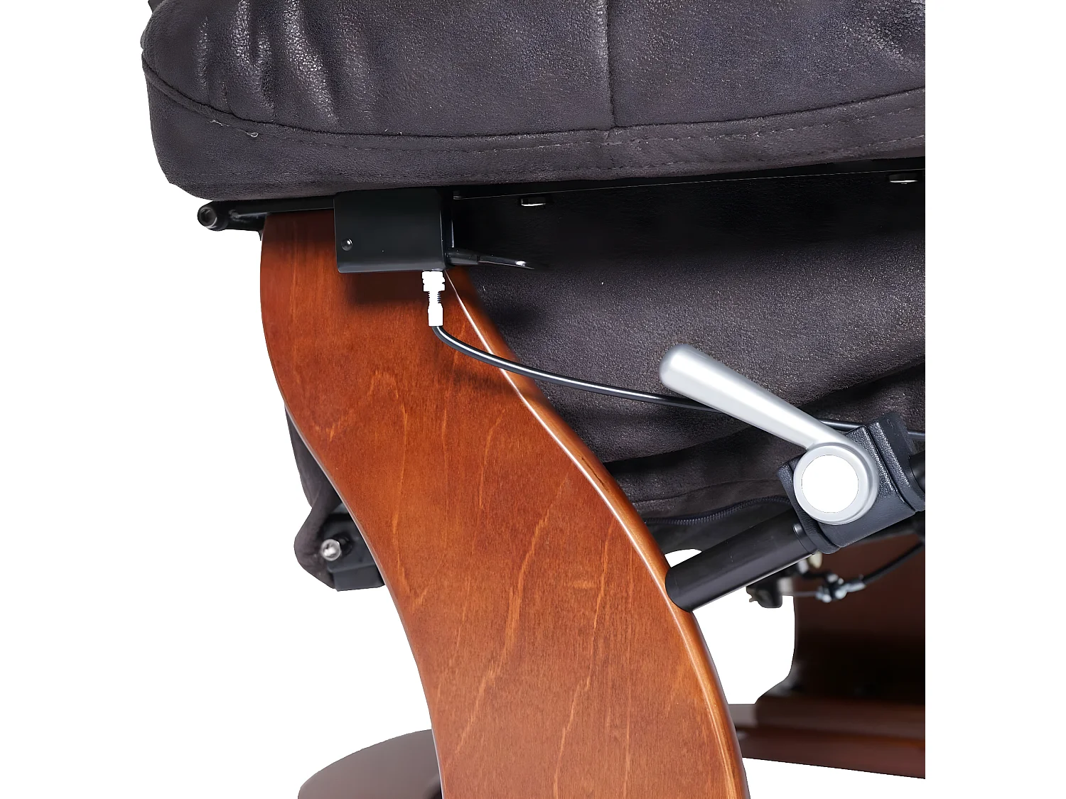 Relaxsessel Windsor 2, Braun-schwarz, Walnuss-Optik