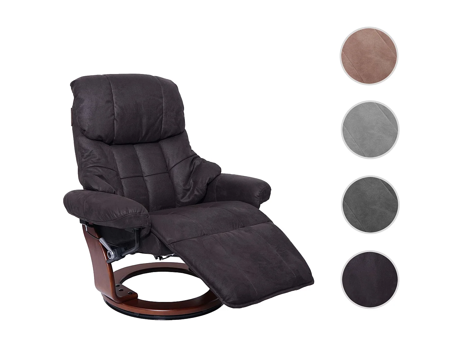 Leżanka Windsor 2,  brązowo-czarny, orzechowy wygląd