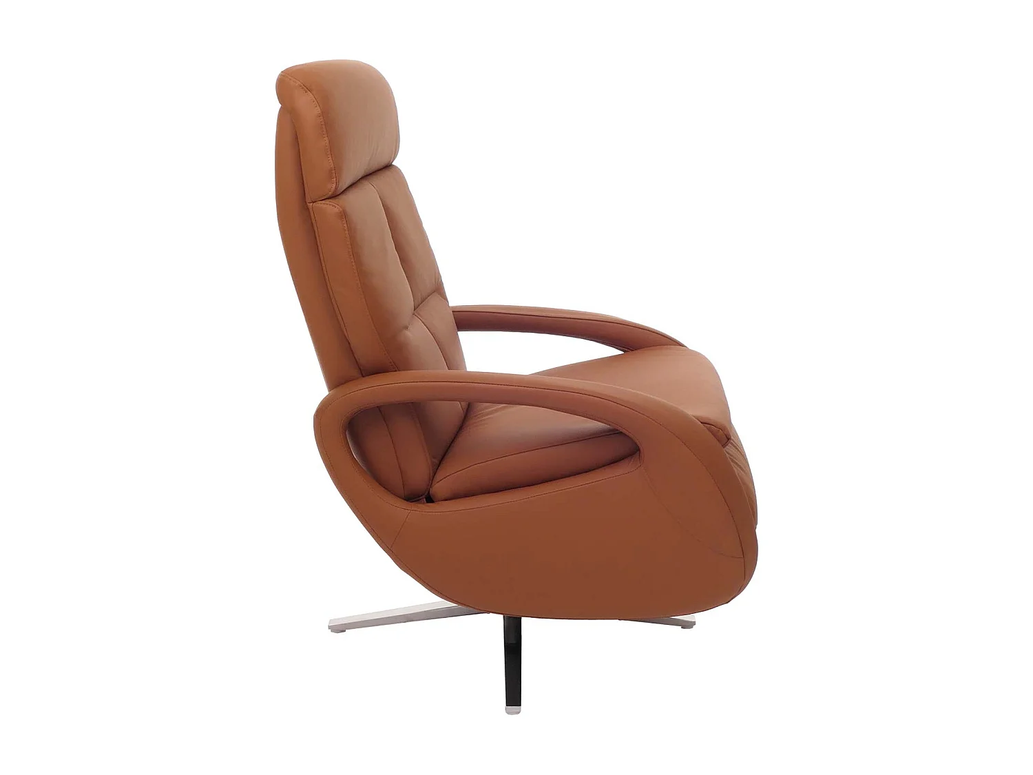 Relaxsessel MCW-L11 drehbar, Voll-Leder, Braun