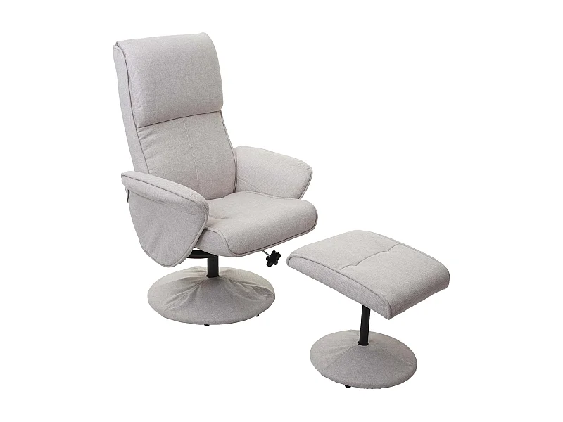 Relaxsessel Stockholm, Stoff/Textil, creme-beige