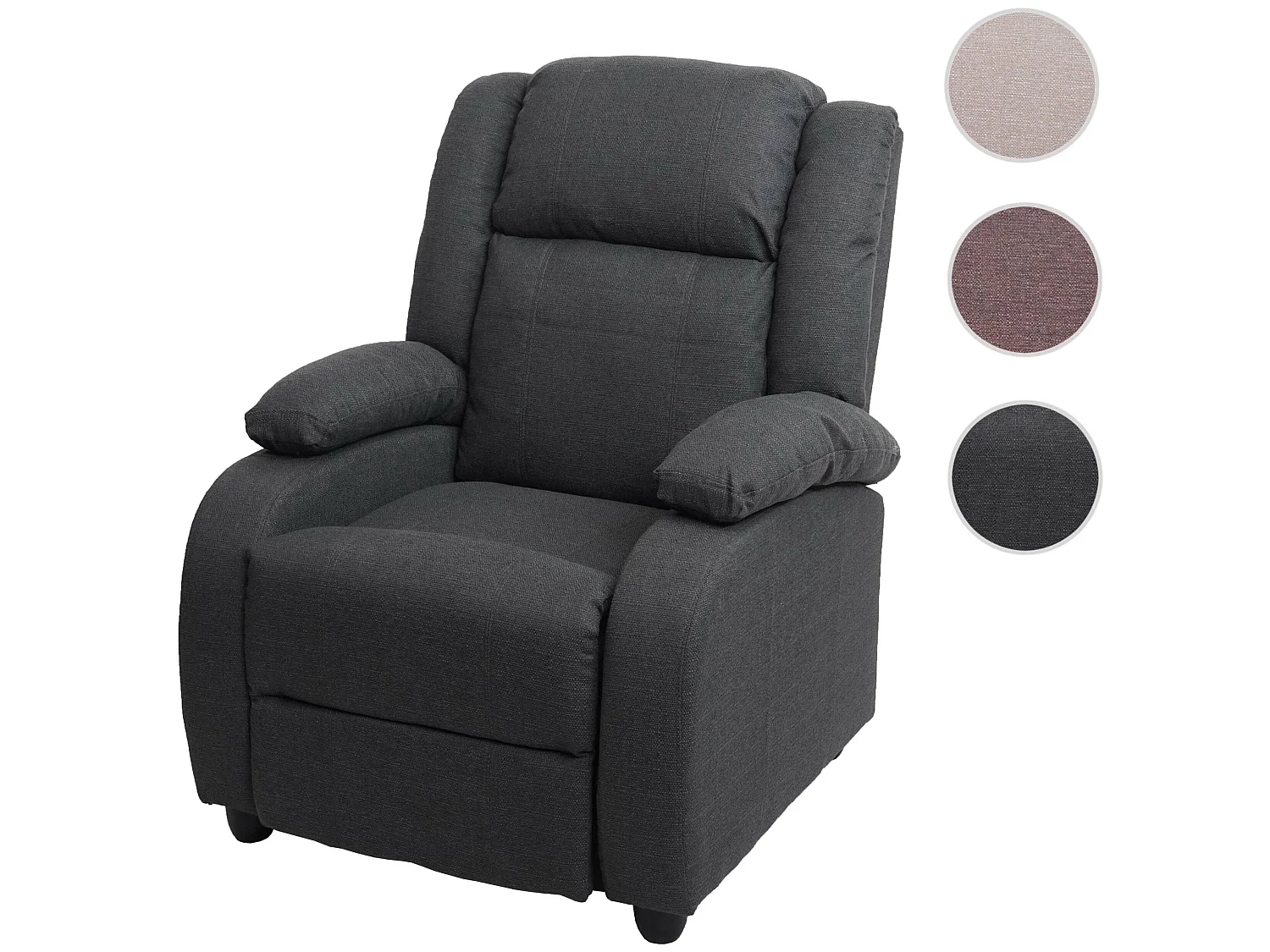 Fotel telewizyjny Glasgow,  Ciemnoszary