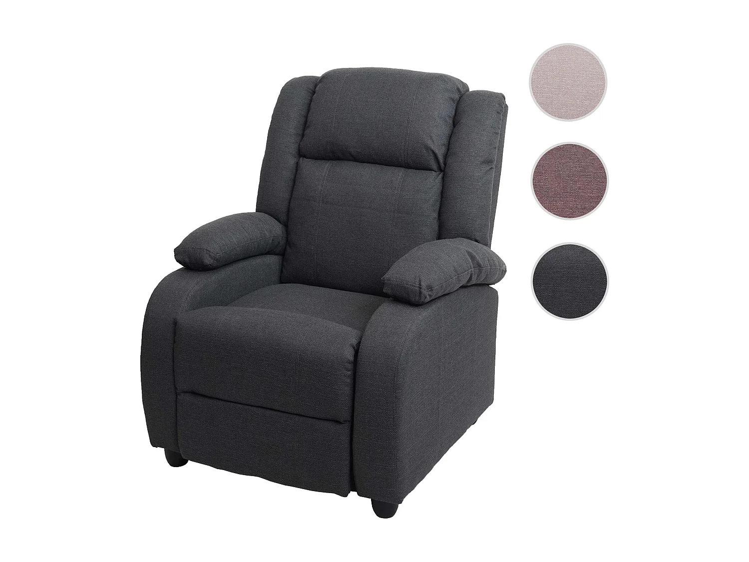 Fotel telewizyjny Glasgow,  Ciemnoszary