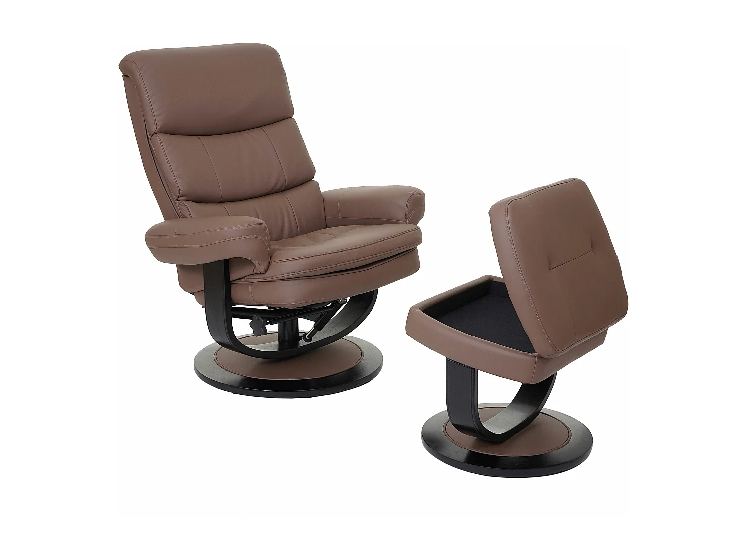 Relaxfauteuil MCW-C16,  kunstleer chocolade