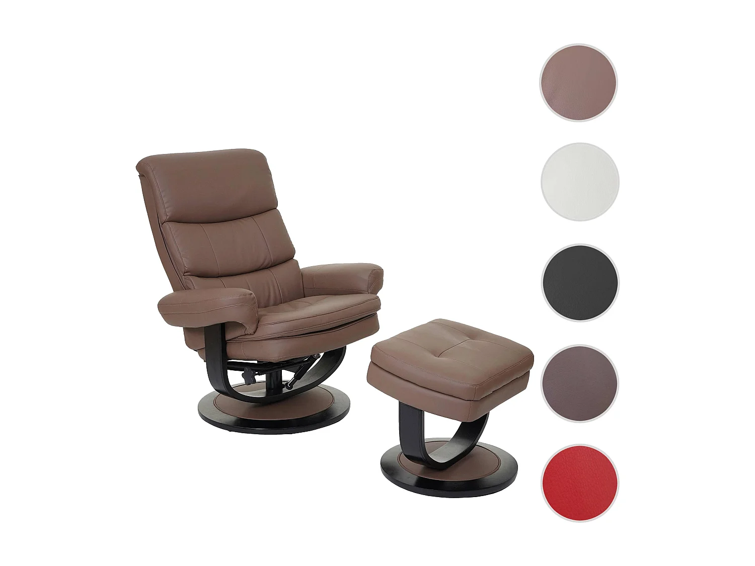 Relaxfauteuil MCW-C16,  kunstleer chocolade