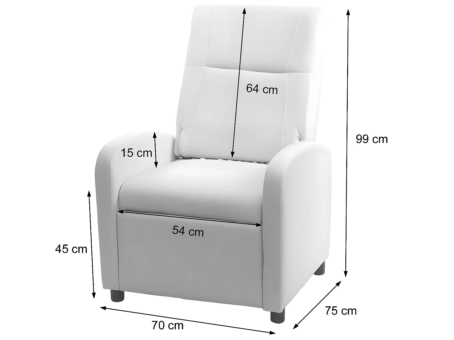 Relaxsessel MCW-H18, Weiß